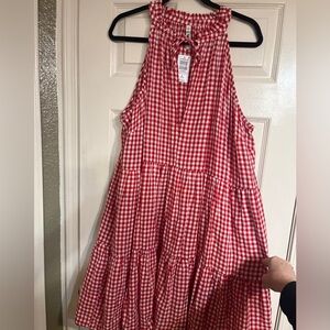 NWT Torrid Belle Isle Red and White Gingham Top